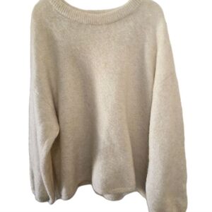 H&M Edition XL Cream/ivory Sweater Mohair Wool Blend Soft Fuzzy Cloud